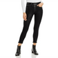 Calça jeans skinny com brilho e revestimento Free People feminina, preta, tamanho 27