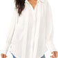 Blusa Lala com gola amarrada feminina Free People, marrom, tamanho grande