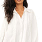 Blusa Lala com gola amarrada feminina Free People, marrom, tamanho grande