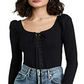 Blusa Willow Feminina Free People Preta Tamanho X-S