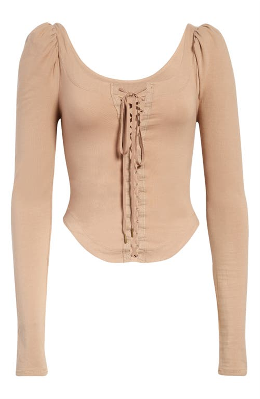 Top curto Willow Corset feminino Free People marrom tamanho pequeno