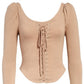 Top curto Willow Corset feminino Free People marrom tamanho pequeno