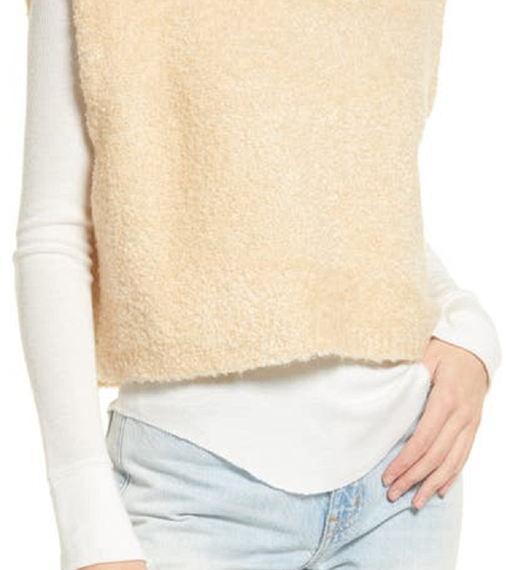 Colete suéter feminino Margot da Free People, marrom, tamanho pequeno