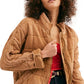 Jaqueta acolchoada feminina Free People com manga dolman, marrom, tamanho médio