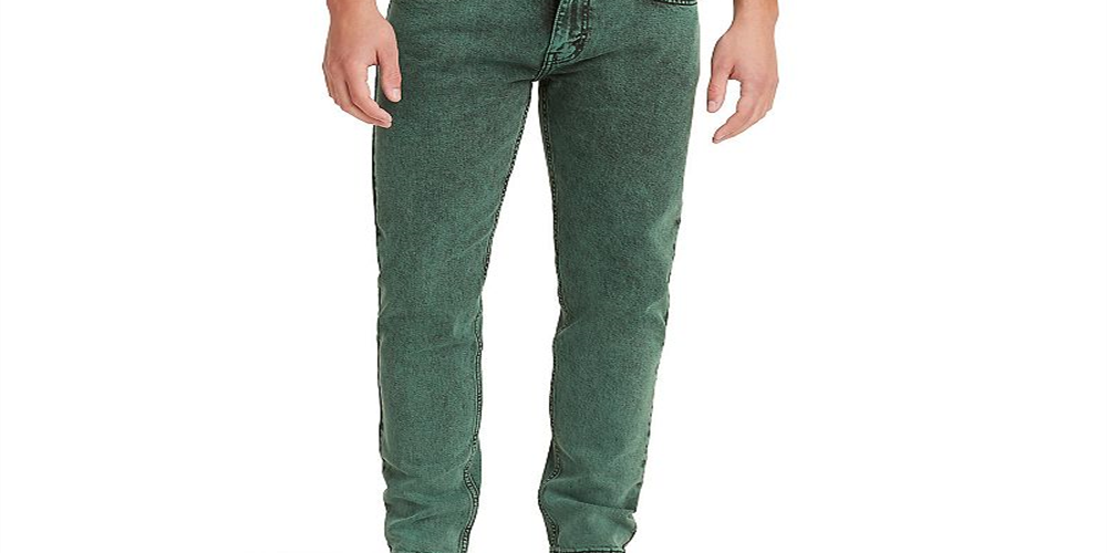 Calça jeans Levi's 512 Slim Taper Fit Masculina Verde Tamanho 32 x 29