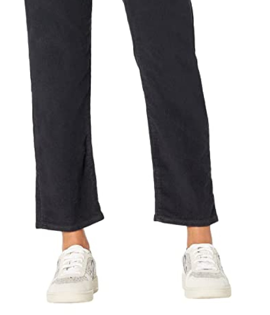 Calça jeans reta Levi's feminina de cintura alta Wedgie, preta, tamanho 30x28