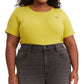 Camiseta feminina Levi's Honey de manga curta, verde, tamanho 2X