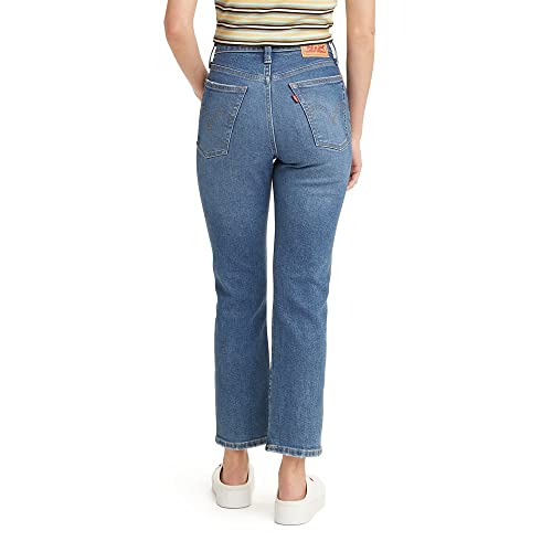 Calça jeans curta Levi's Wedgie reta feminina, tamanho 31, azul