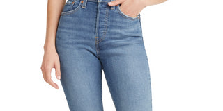 Calça jeans curta Levi's Wedgie reta feminina, tamanho 31, azul