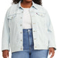 Jaqueta Trucker Levi's Trendy Plus Ex Boyfriend Feminina Azul Tamanho 4X