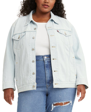 Jaqueta Trucker Levi's Trendy Plus Ex Boyfriend Feminina Azul Tamanho 4X