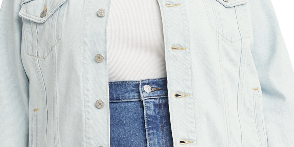Jaqueta Trucker Levi's Trendy Plus Ex Boyfriend Feminina Azul Tamanho 4X