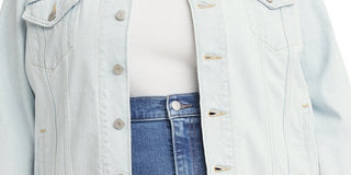 Jaqueta Trucker Levi's Trendy Plus Ex Boyfriend Feminina Azul Tamanho 4X