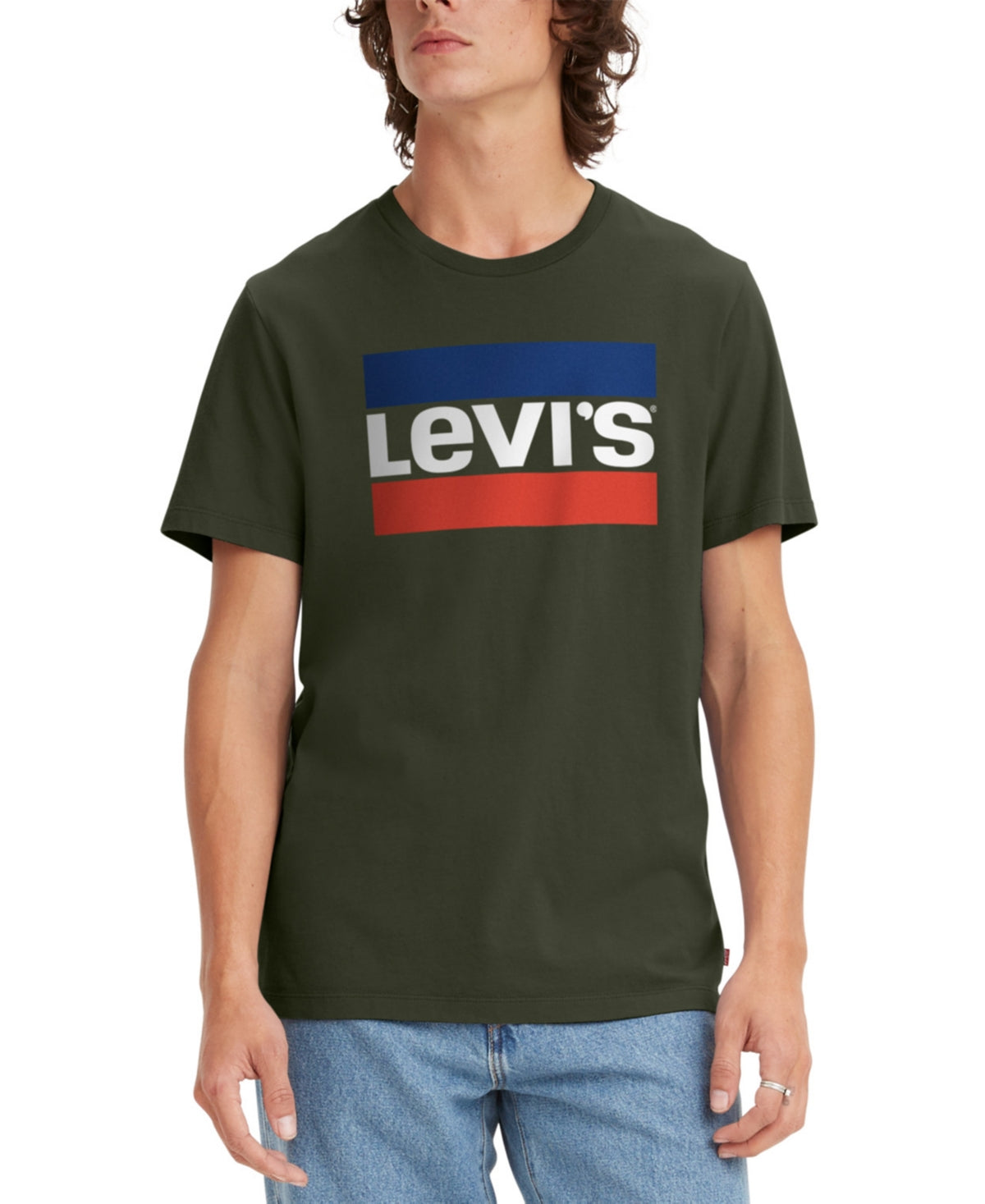 Camiseta Levi's Sportswear Masculina com Logo Gráfico e Gola Redonda Verde Tamanho XX-G