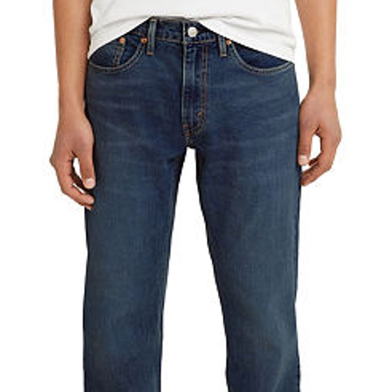 Calça jeans Levi's 559 Relaxed Straight Fit Eco Ease masculina, azul marinho, tamanho 36x32