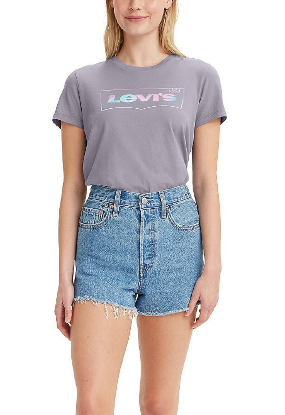 Camiseta Levi's The Perfect Feminina Roxa Tamanho Médio