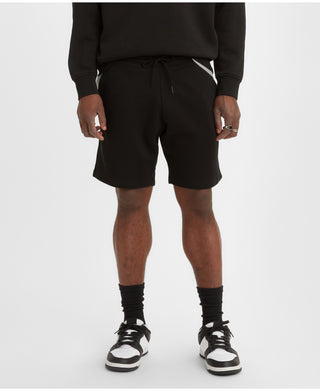 Calça de moletom Levi's masculina com ajuste relaxado sazonal e cós elástico, preta, tamanho XX-G