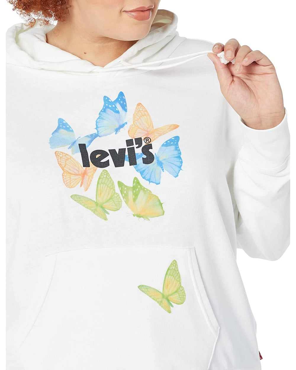 Moletom com capuz feminino Levi's Graphic Standard, branco, tamanho 3X