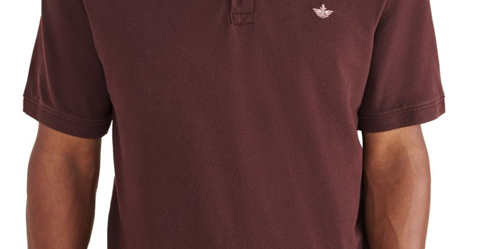 Camisa polo masculina Dockers Icon Slim Fit com logotipo bordado, vermelha, tamanho XX-G