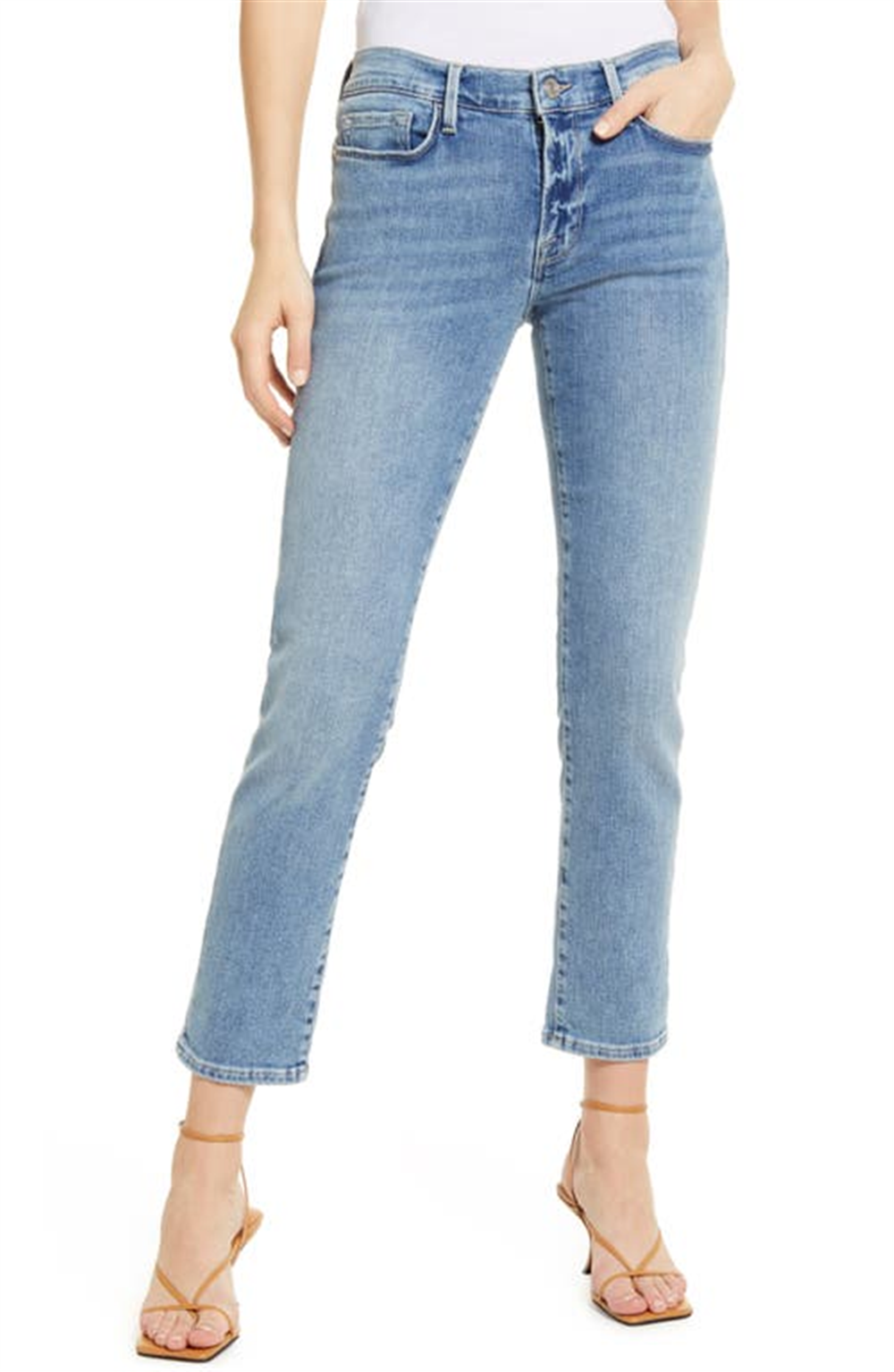 Calça jeans FRAME Le Garcon Ankle Slim Boyfriend em Jadite Tamanho 30