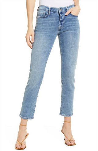 Calça jeans FRAME Le Garcon Ankle Slim Boyfriend em Jadite Tamanho 30