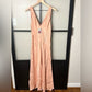Vestido longo sem mangas FRAME Savannah em argila rosa, tamanho médio