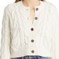 Cardigan de lã tricotado FRAME em branco-sujo, tamanho pequeno