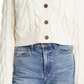 Cardigan de lã tricotado FRAME em branco-sujo, tamanho pequeno
