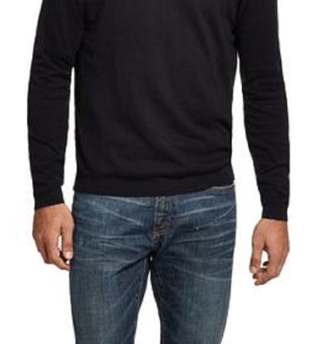 Suéter masculino vintage à prova de intempéries com decote em V e mistura de cashmere, preto, tamanho grande