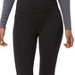 Leggings femininas de cintura alta e calor aconchegante 32 Degrees, pretas, tamanho extragrande