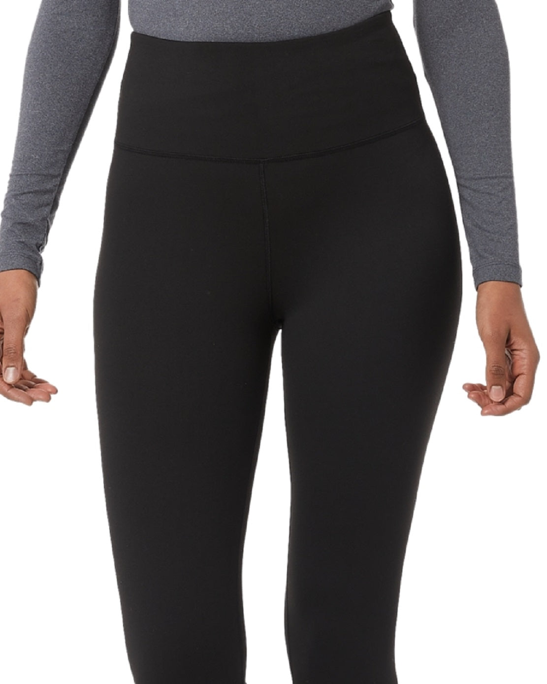 Leggings femininas de cintura alta e calor aconchegante 32 Degrees, pretas, tamanho extragrande