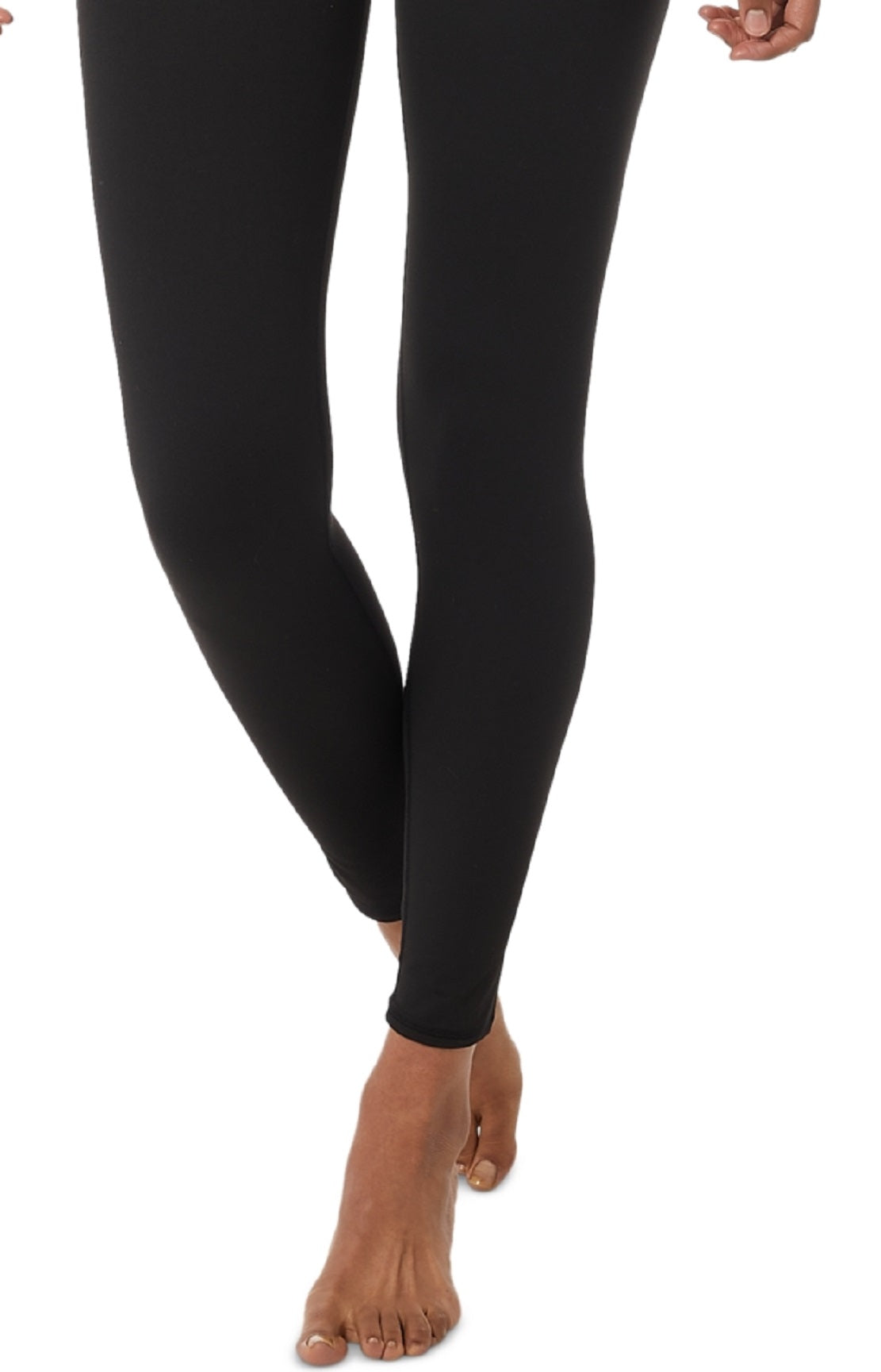 Leggings femininas de cintura alta e calor aconchegante 32 Degrees, pretas, tamanho extragrande