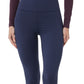 Leggings femininas de cintura alta e calor aconchegante 32 graus, azul, tamanho pequeno
