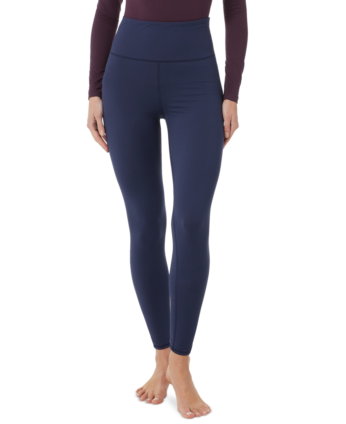 Leggings femininas de cintura alta e calor aconchegante 32 graus, azul, tamanho pequeno