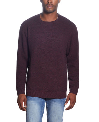 Suéter masculino vintage impermeável Marl Crew vermelho tamanho G