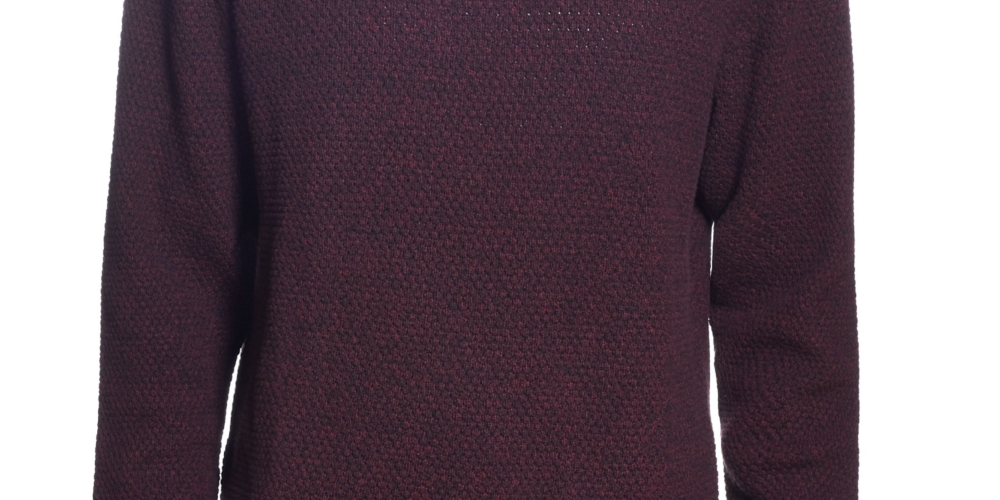 Suéter masculino vintage impermeável Marl Crew vermelho tamanho G