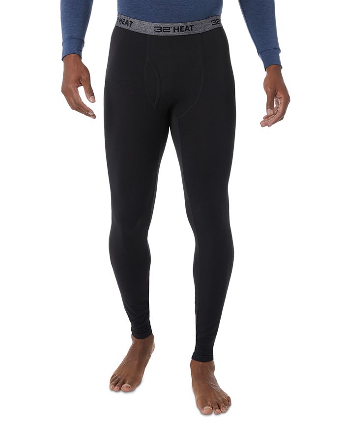 Leggings masculinas Heat Plus 32 Degrees, pretas, tamanho grande