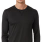 Camiseta masculina de manga comprida 32 Degrees Top Notch, preta, tamanho grande