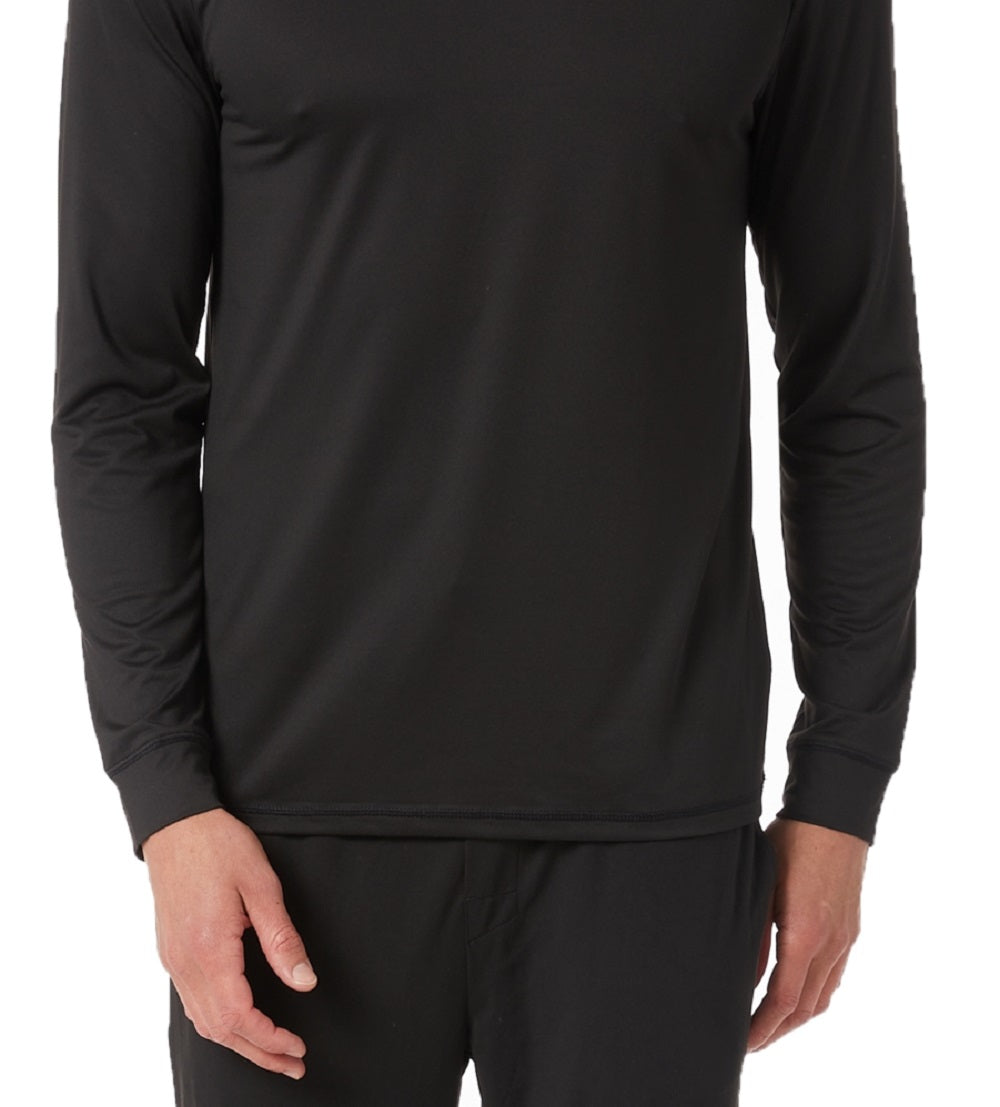 Camiseta masculina de manga comprida 32 Degrees Top Notch, preta, tamanho grande