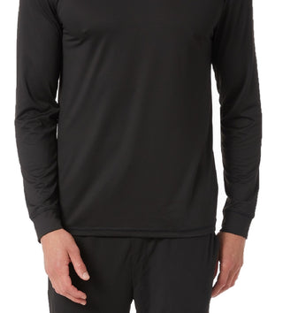 Camiseta masculina de manga comprida 32 Degrees Top Notch, preta, tamanho grande