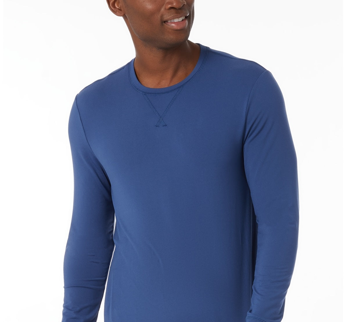 Camiseta masculina de manga comprida 32 Degrees Top Notch, azul, tamanho X-G