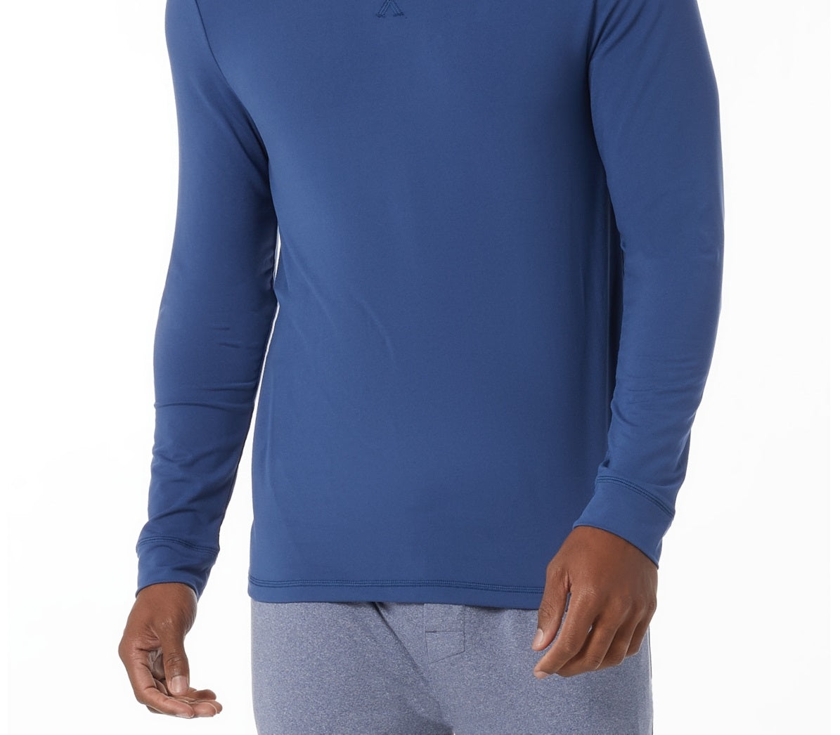 Camiseta masculina de manga comprida 32 Degrees Top Notch, azul, tamanho X-G