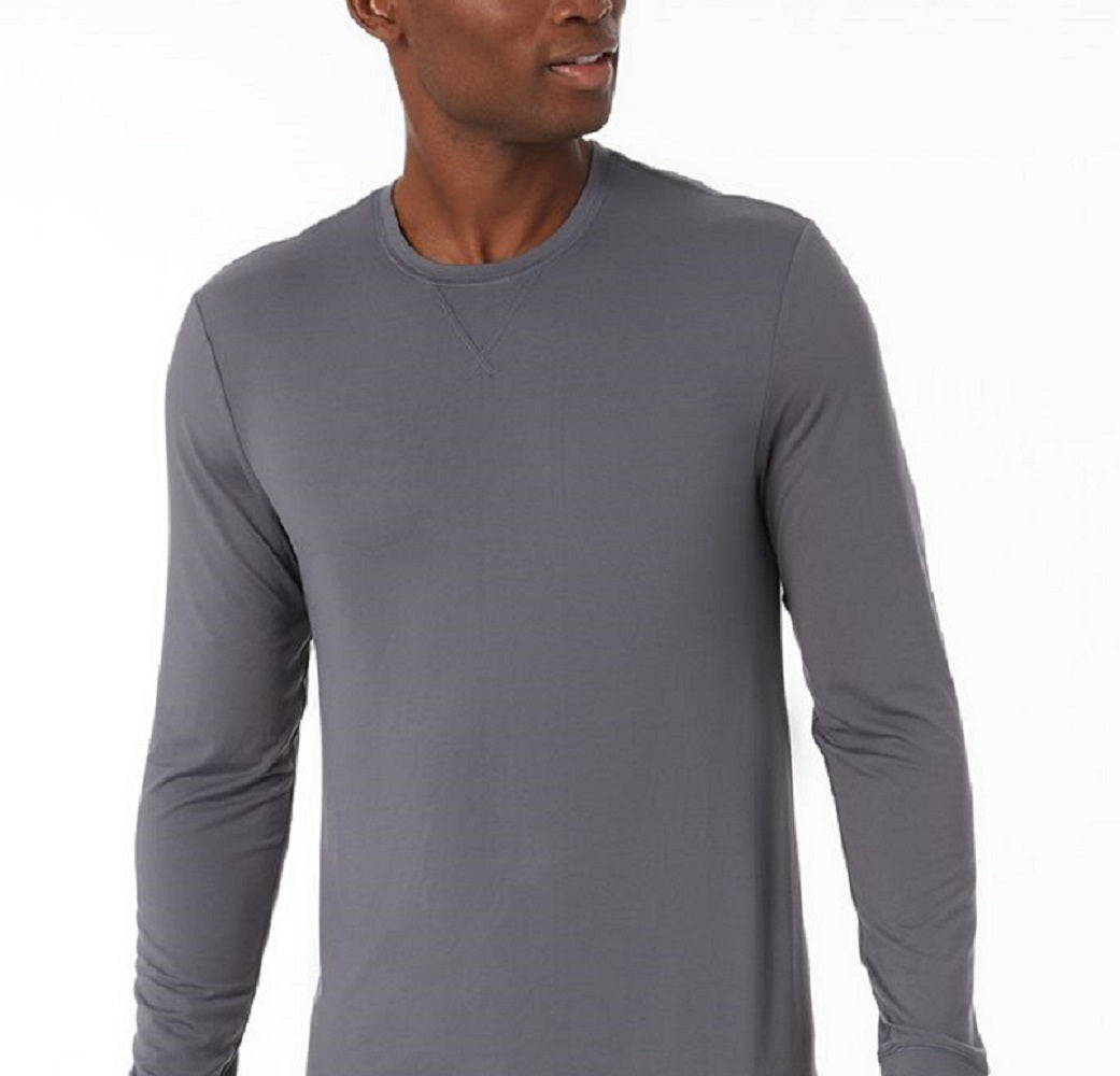 Camisa de dormir masculina de manga comprida 32 Degrees Top Notch cinza tamanho grande