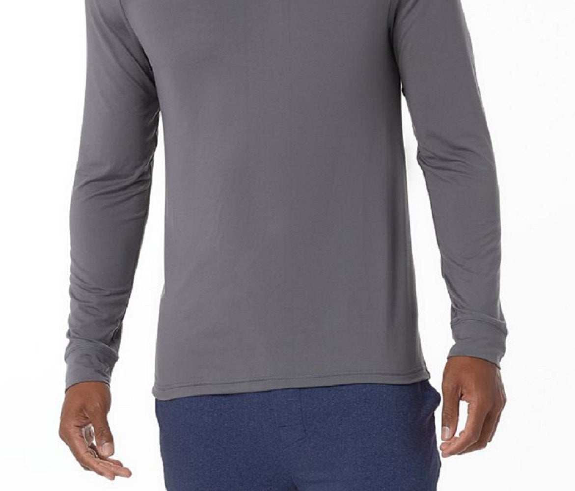 Camisa de dormir masculina de manga comprida 32 Degrees Top Notch cinza tamanho grande