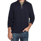 Suéter masculino vintage à prova de intempéries com textura waffle e zíper 1/4, preto, tamanho GG