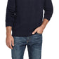 Suéter masculino vintage à prova de intempéries com textura waffle e zíper 1/4, preto, tamanho GG