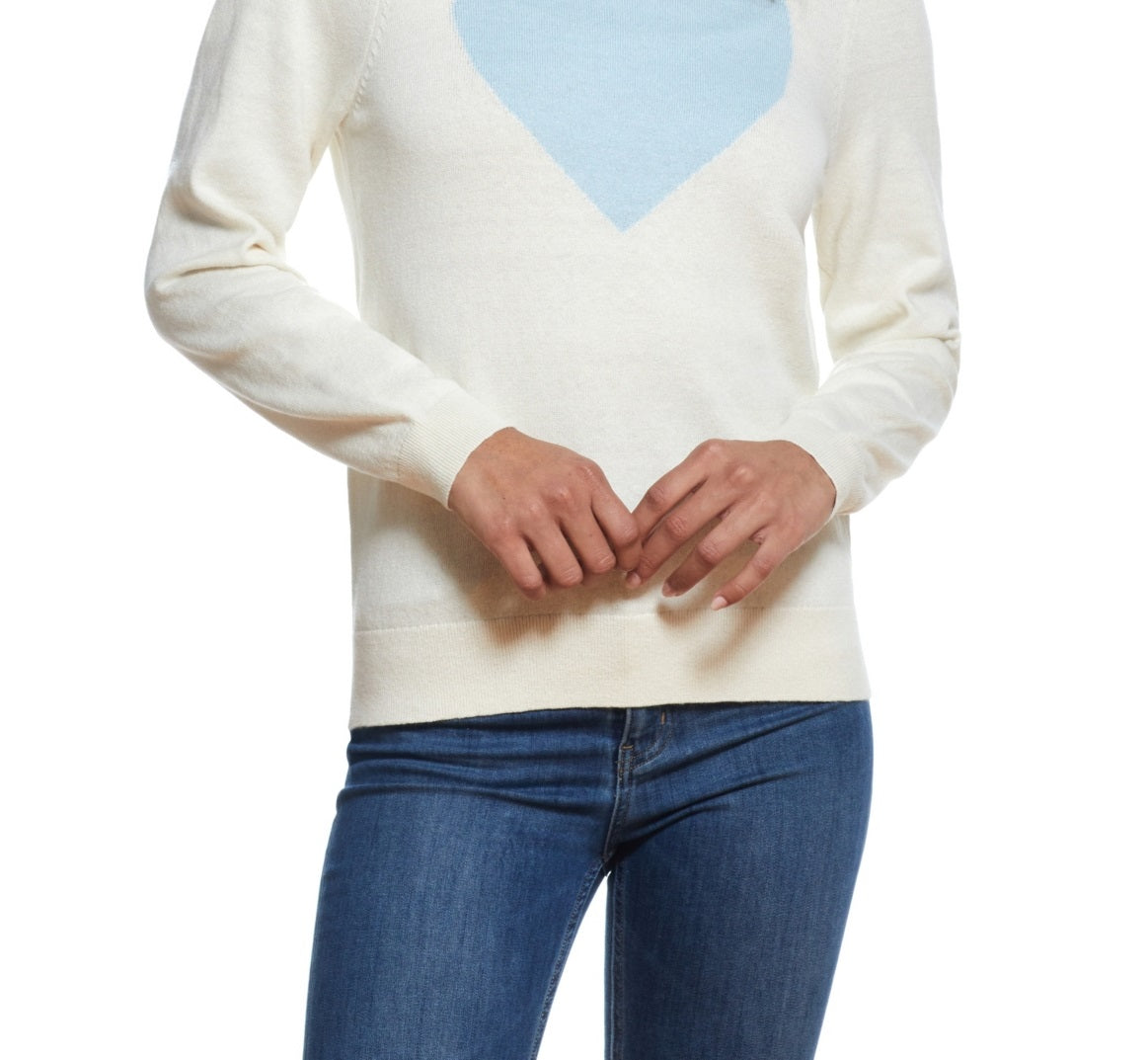 Suéter feminino vintage à prova de intempéries com estampa de coração, tamanho X-S