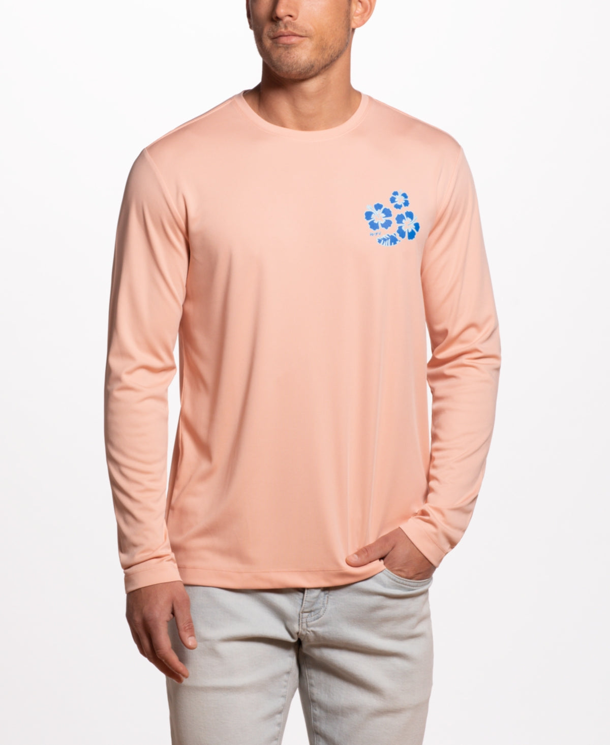Camisa masculina vintage de manga comprida, resistente às intempéries, rosa, tamanho grande