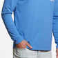 Camisa de manga comprida masculina vintage à prova de intempéries, tamanho médio, azul