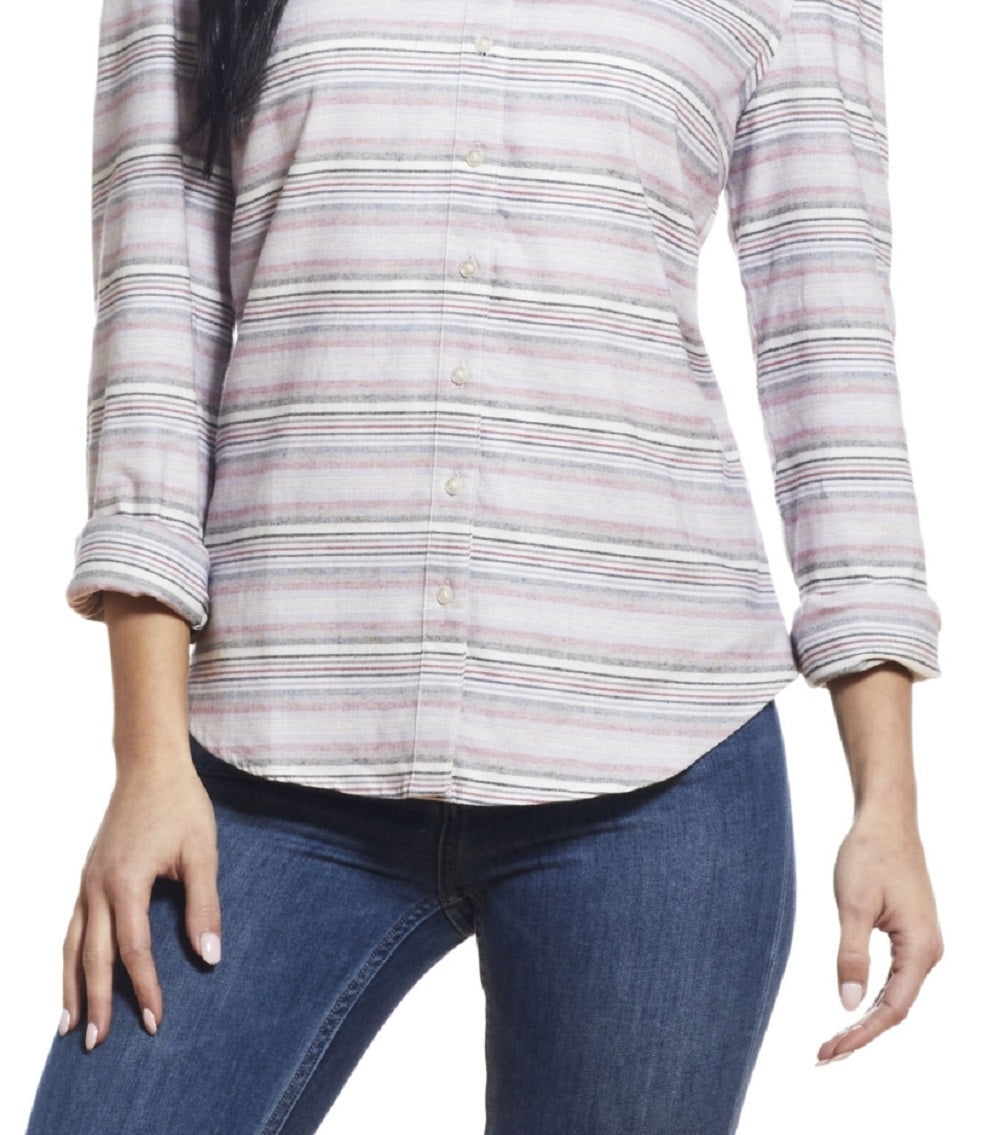 Blusa feminina vintage de flanela escovada, manga comprida, resistente às intempéries, tamanho pequeno, vermelha